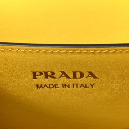 Prada Saffiano Cuir Calfskin Monochrome Envelope Flap Chain Shoulder Bag Sole 6 of 9