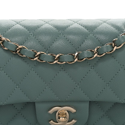Chanel Caviar Quilted Small Double Flap Light Blue 8 of 10