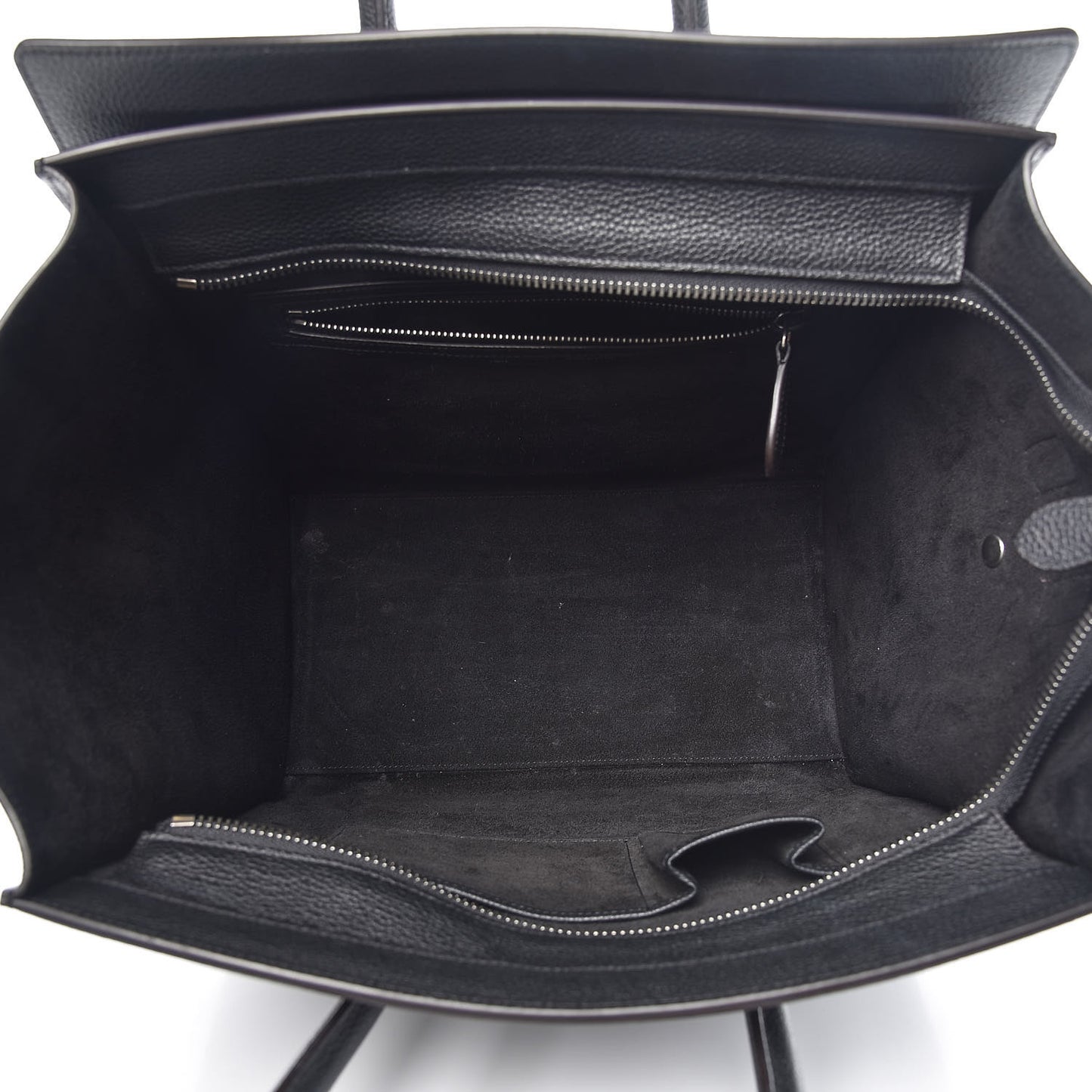 Drummed Calfskin Mini Luggage Black