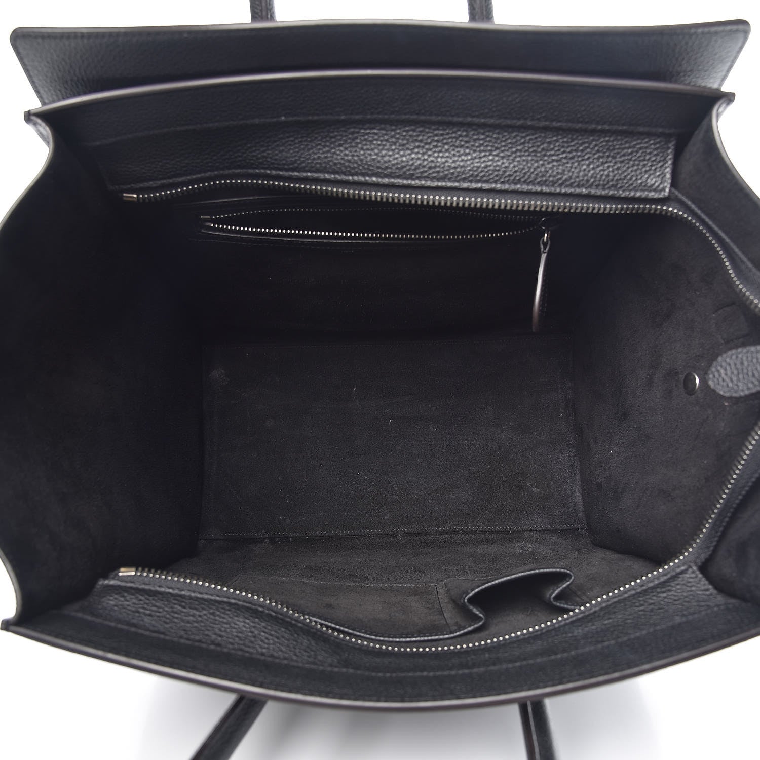 Celine Drummed Calfskin Mini Luggage Black 5 of 19