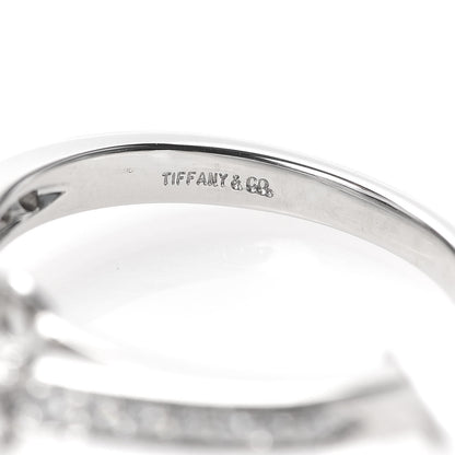 Tiffany Platinum Diamond .64ct Flora Ring 53 6.25 6 of 7