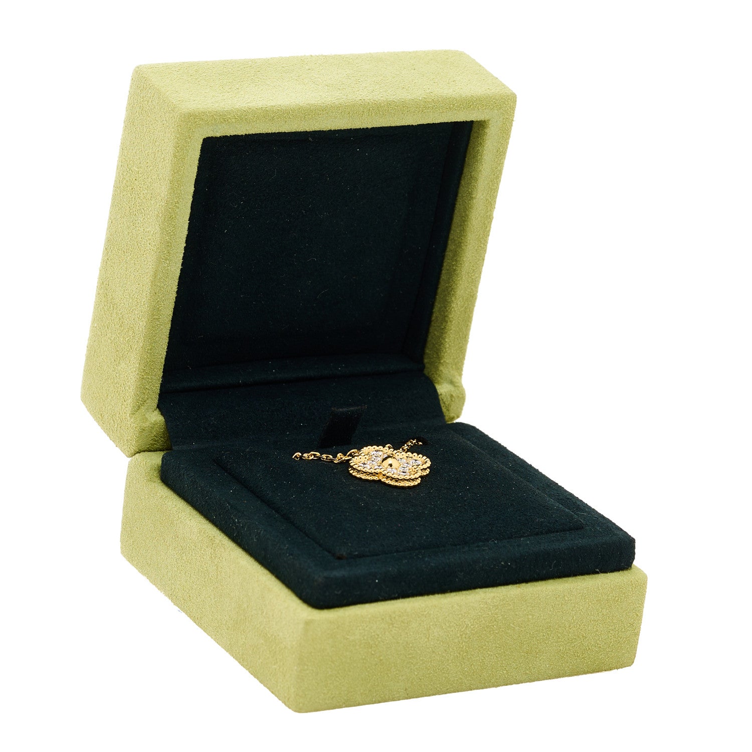 Van Cleef & Arpels 18K Yellow Gold Diamond Vintage Alhambra Pendant Necklace 6 of 6