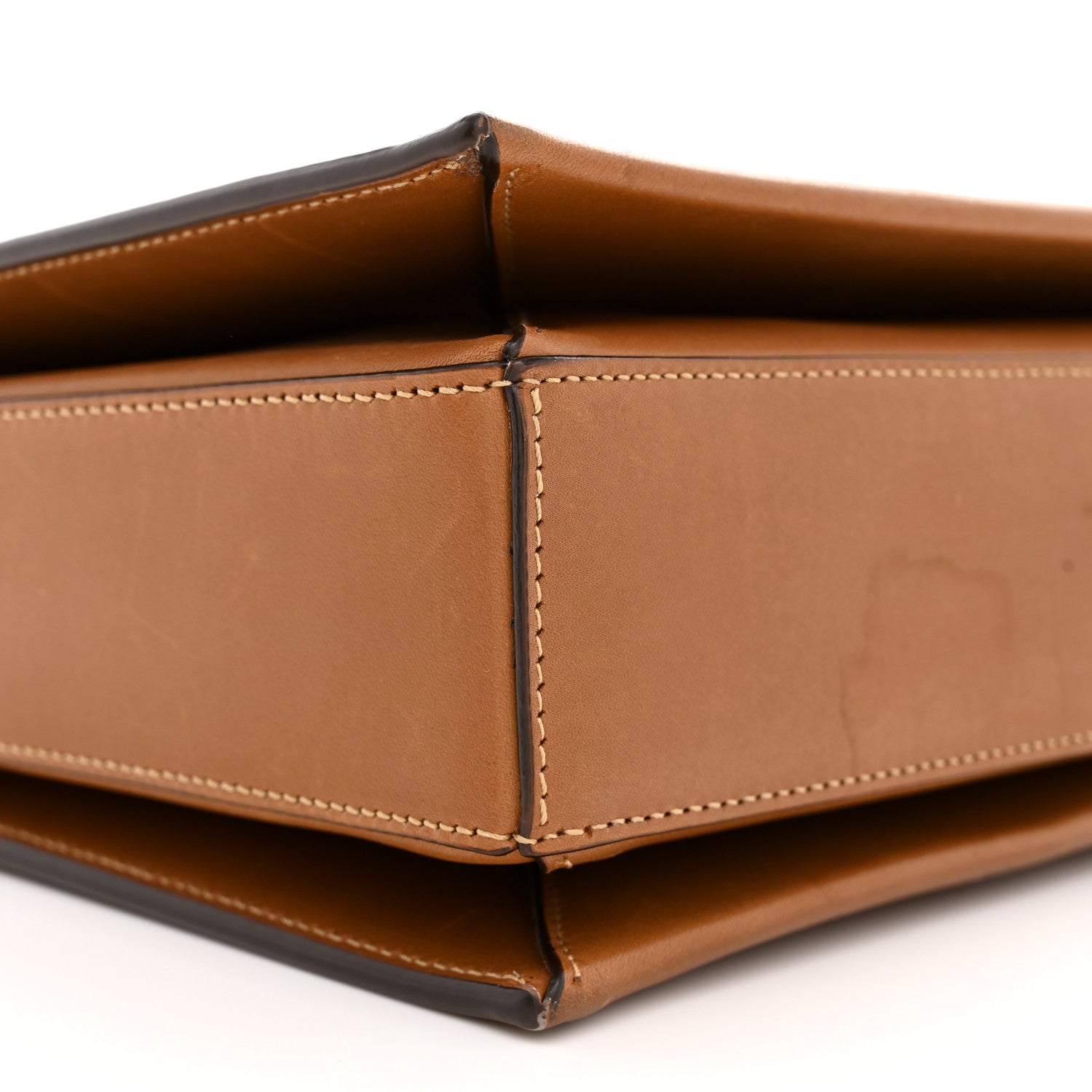 Saint Laurent Vegetable Tanned Calfskin Junon Tote Brick 9 of 12