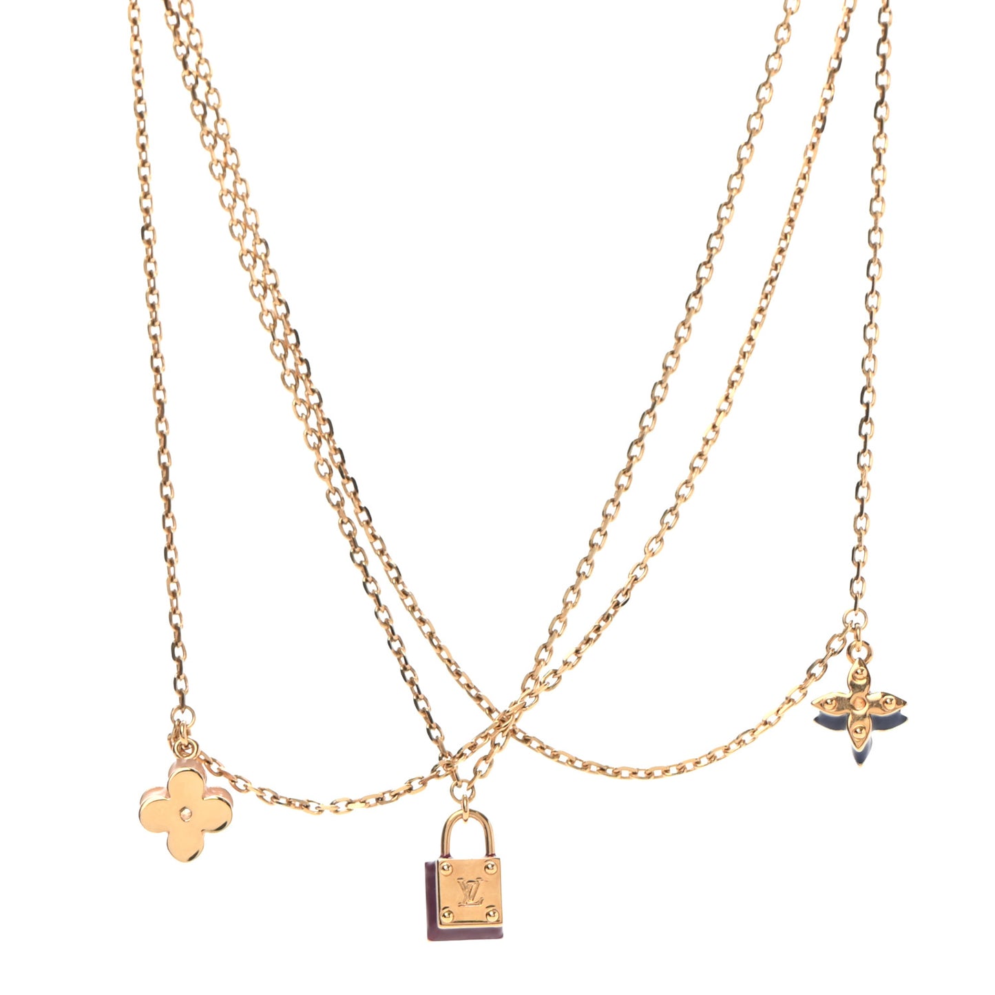 Sweet Charms Tiered Necklace Gold