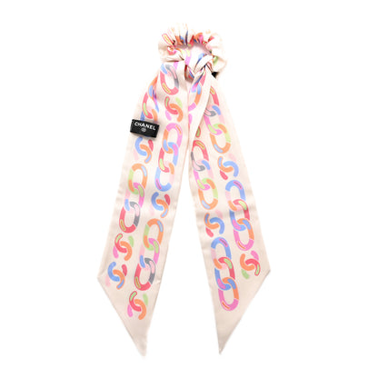 Chanel Silk CC Twilly Hair Tie White Multicolor 2 of 5