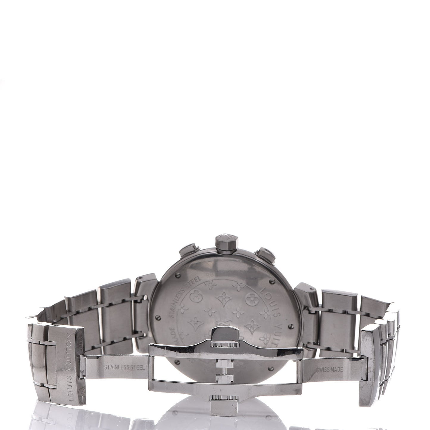 Stainless Steel 41mm Tambour Chronograph Automatic Watch Champagne