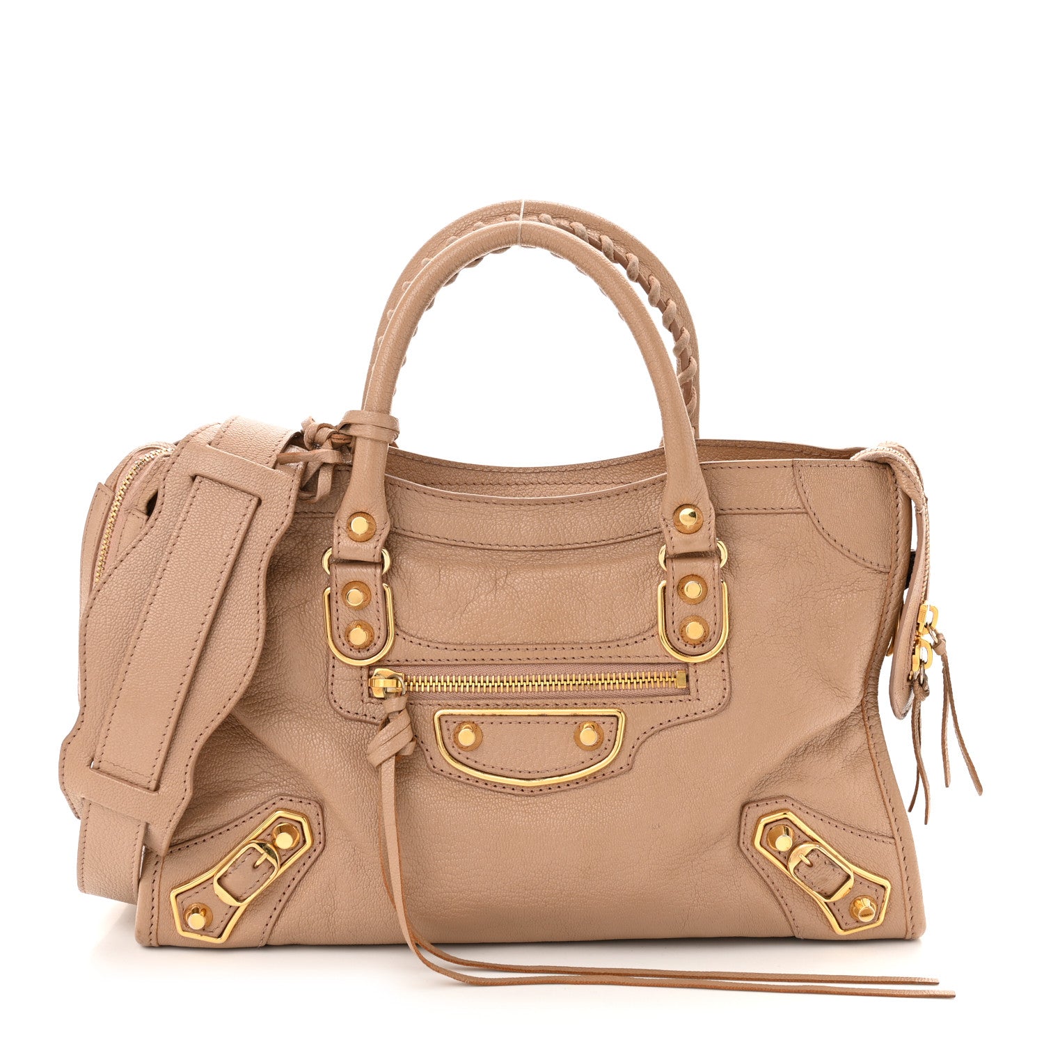 Balenciaga Chevre Gold Metallic Edge Hardware S City Rose Des Sables 1 of 11