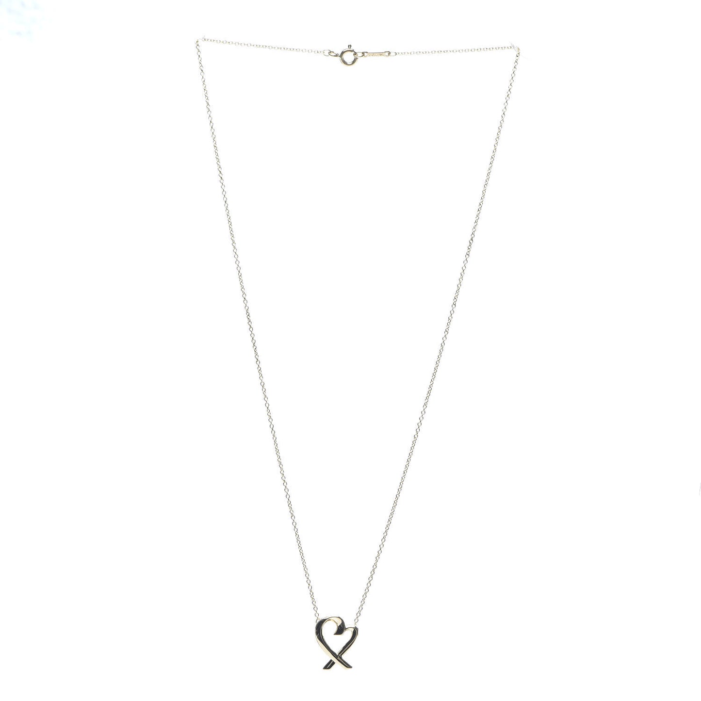 18K Yellow Gold Small Paloma Picasso Loving Heart Pendant Necklace