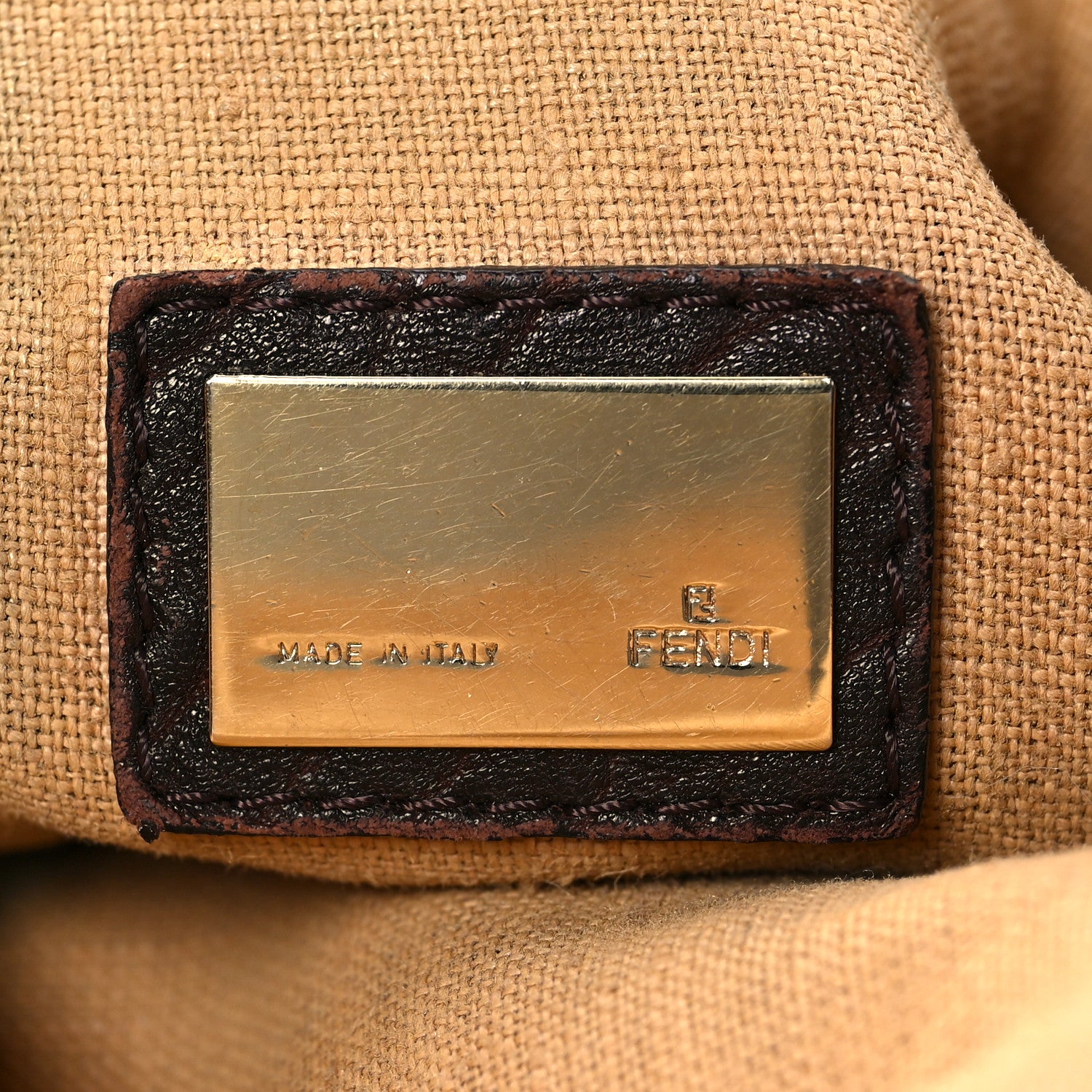 Fendi Zucca Nappa Nuvolata Vitello Tortuga Spy Tobacco Moro 6 of 7