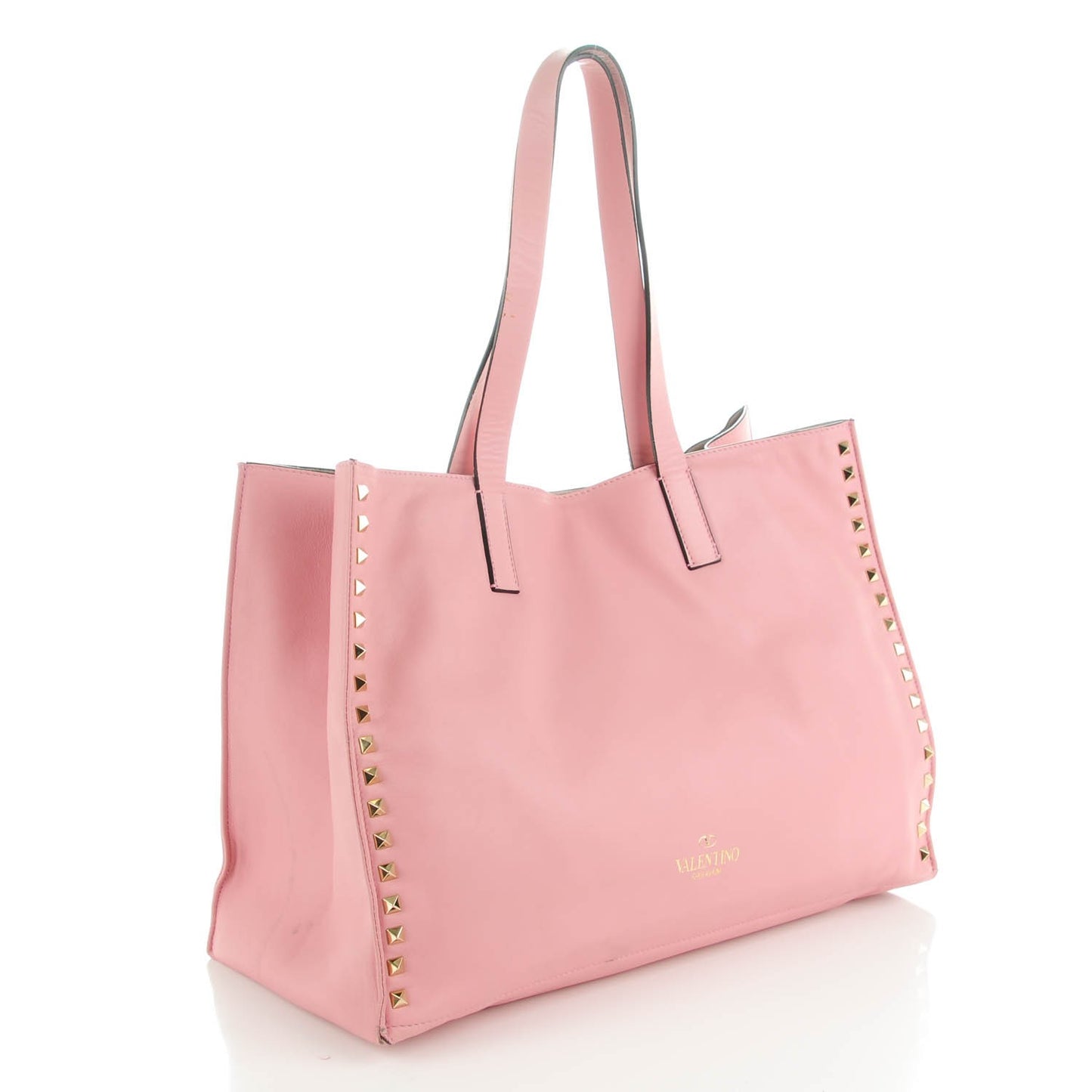 Nappa Medium Rockstud Soft Tote Pop Gardenia
