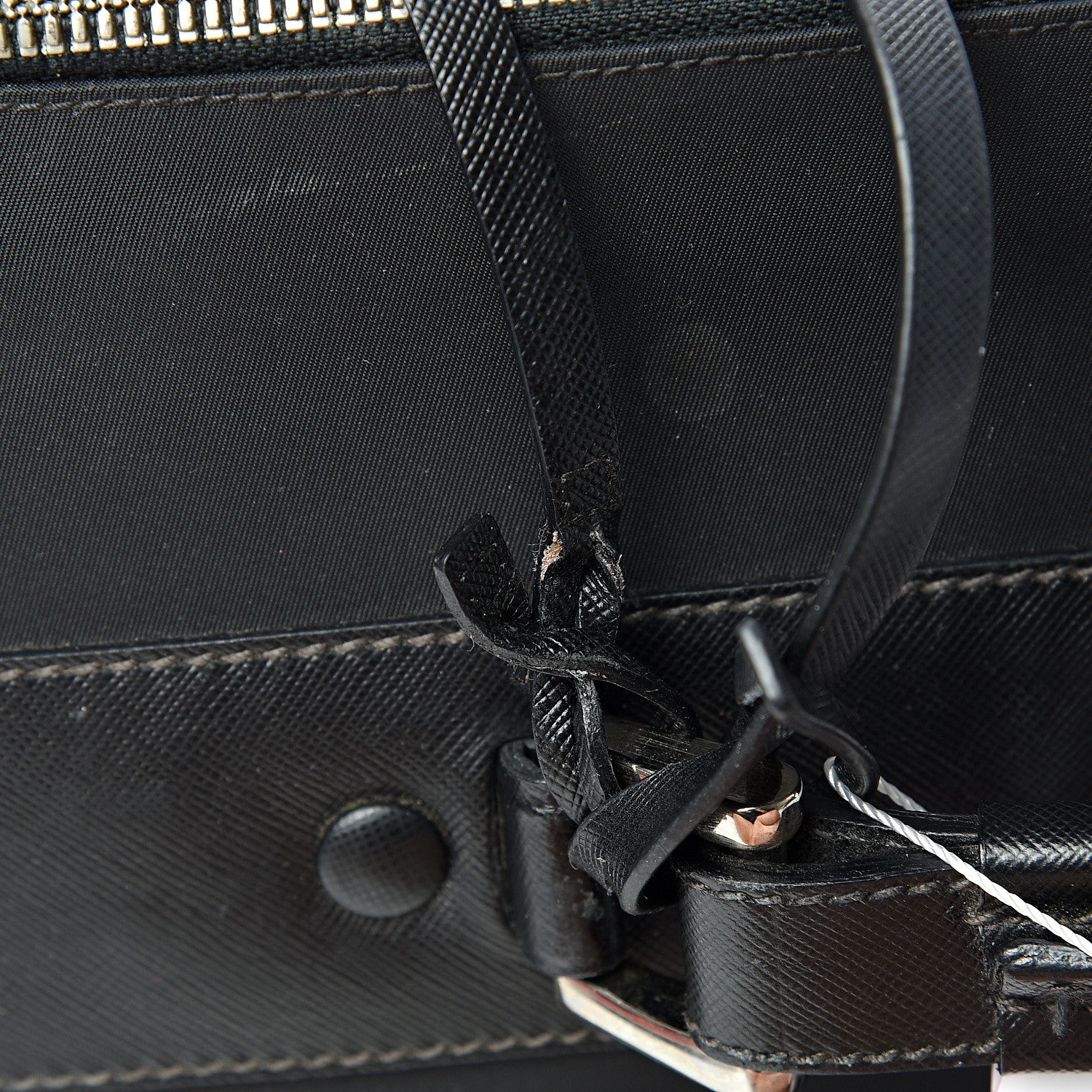 Prada Tessuto Nylon Saffiano Trolley Luggage Black 32 of 32
