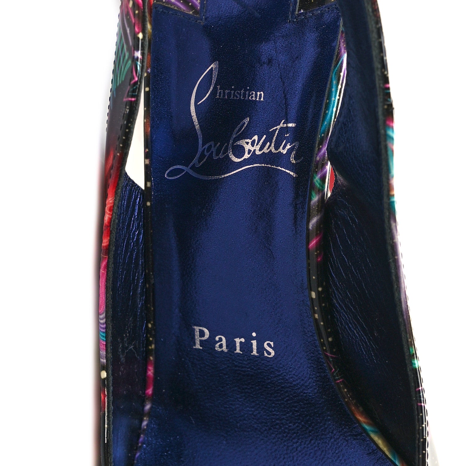 Christian Louboutin Patent Starlight Hot Chick Slingback Alta 120 Pumps 37 Multicolor 7 of 10