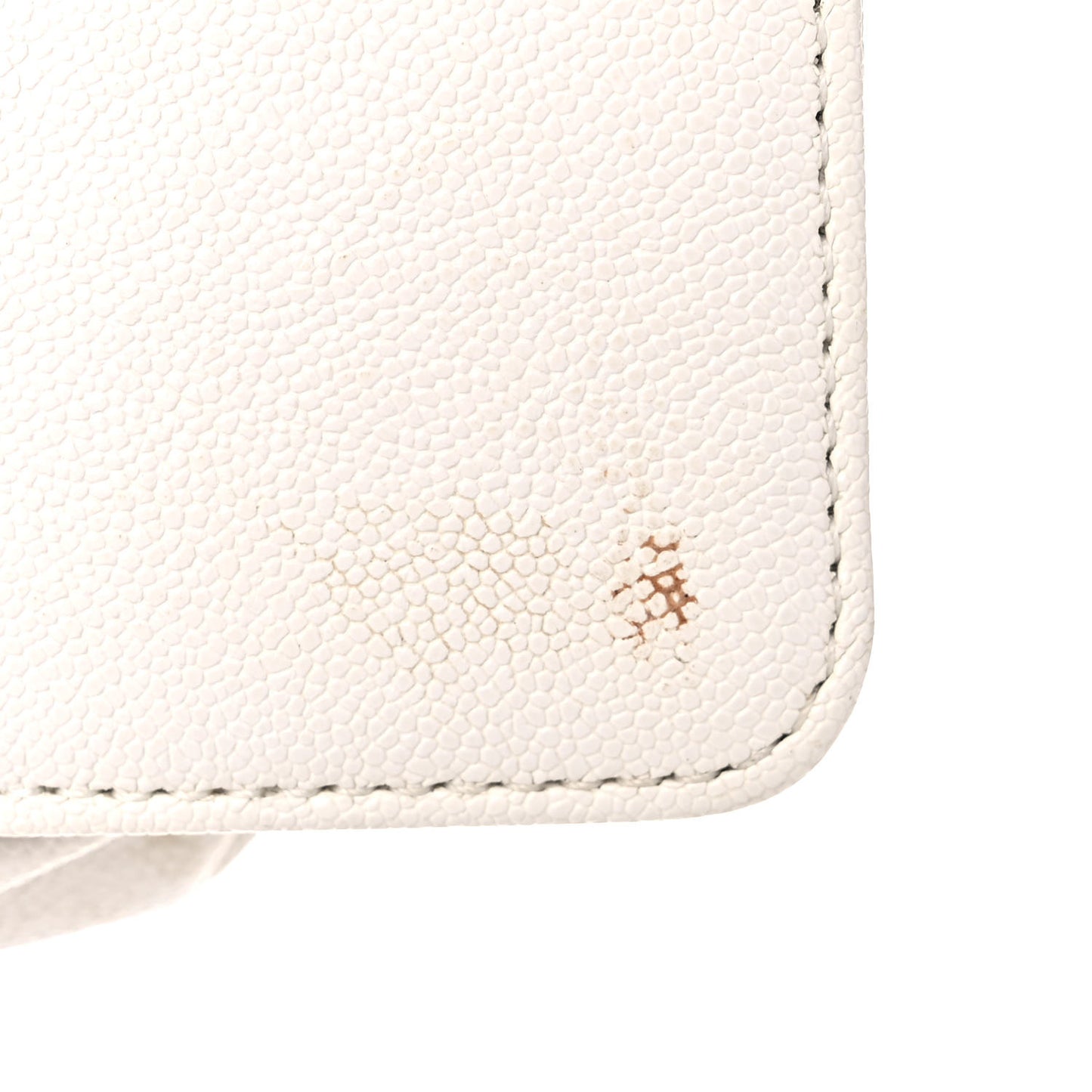 Calfskin Chevron Quilted Medium Boy Flap White