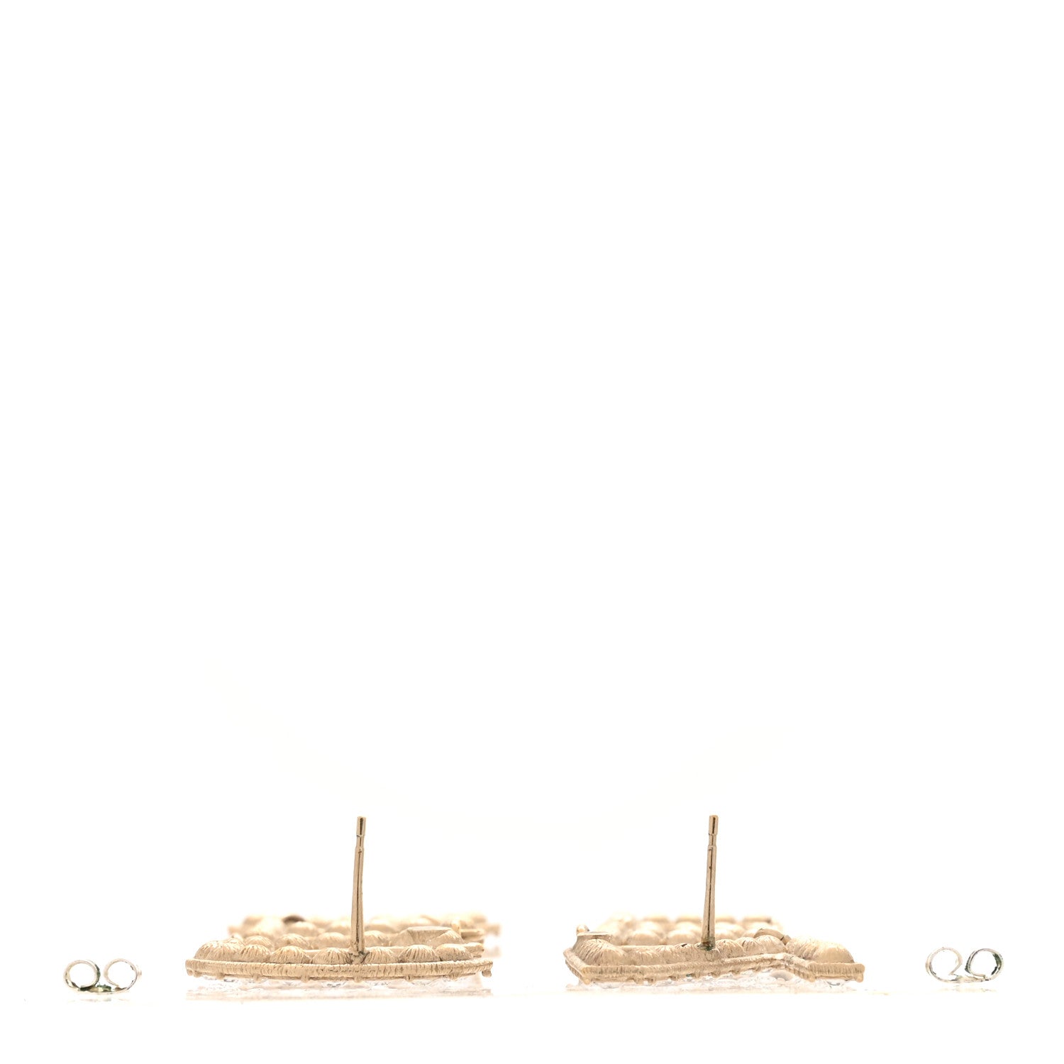 Chanel Crystal Cha-Nel Logo Drop Earrings Gold 3 of 6