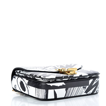 Celine Calfskin Zzhaa Printed x Christian Marclay Small C Bag Black White 3 of 10