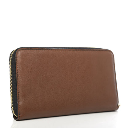 Burberry Signature Grain Calfskin Soft Renfrew Zip Around Wallet Tan 3 of 7