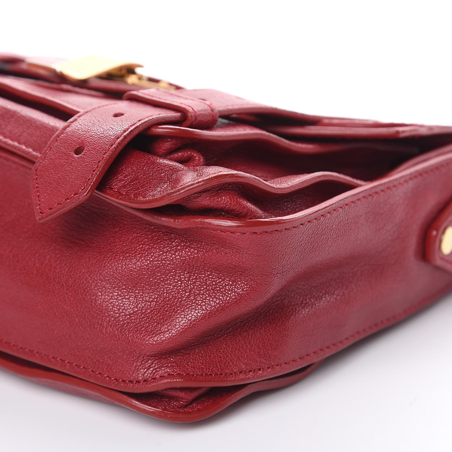 Proenza Schouler Lambskin PS1 Pouch Messenger Bag Burgundy 9 of 11
