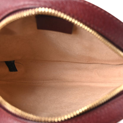 Gucci Soft Textured Calfskin Web Mini Ophidia Round Shoulder Bag Vintage Bordeaux 5 of 10