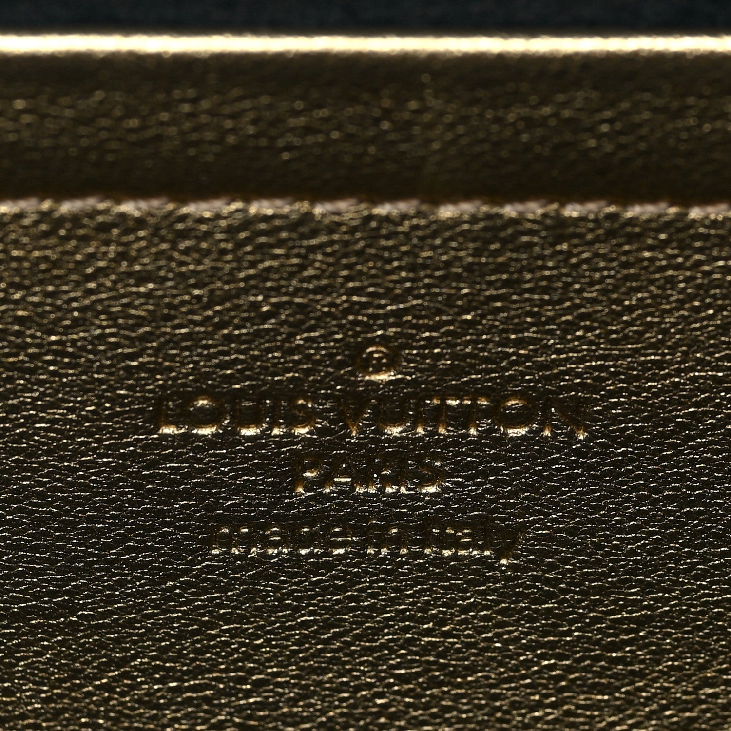 Louis Vuitton Metallic Lambskin Embossed Monogram Pochette Coussin Gold 6 of 7