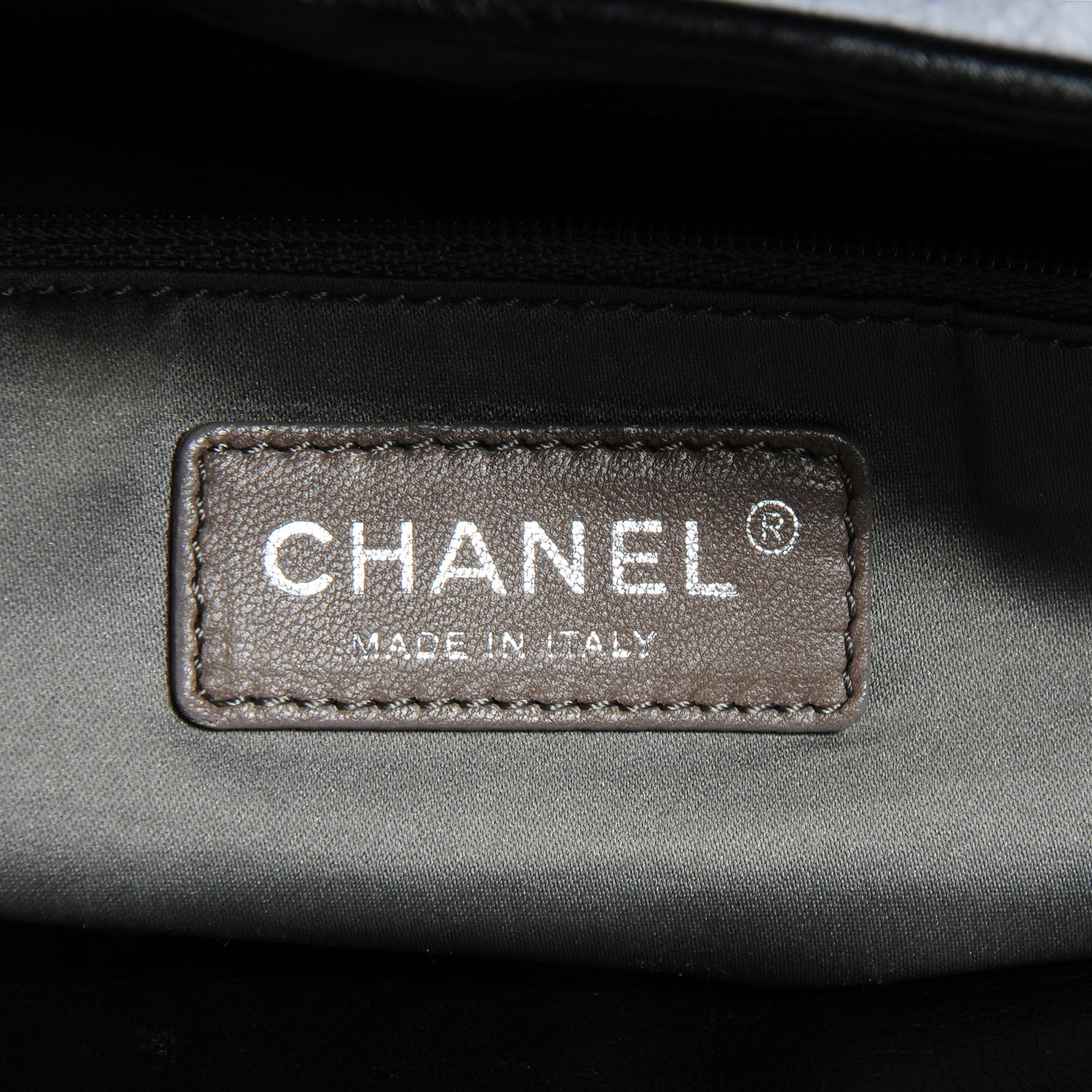 Chanel Lambskin Square Stitched LAX Accordian Hobo Large Black 6 of 7