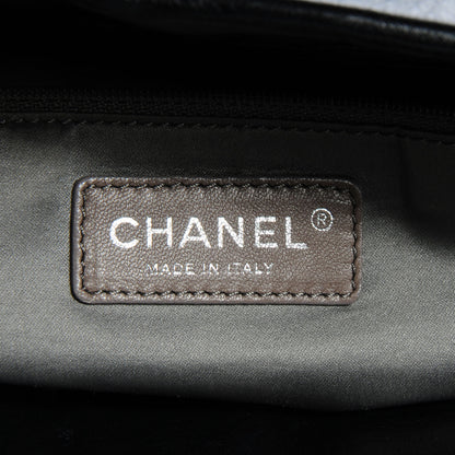 Chanel Lambskin Square Stitched LAX Accordian Hobo Large Black 6 of 7
