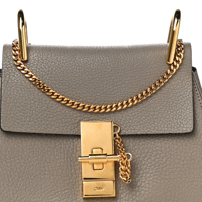 Chloe Grained Lambskin Mini Drew Shoulder Bag Motty Grey 7 of 9