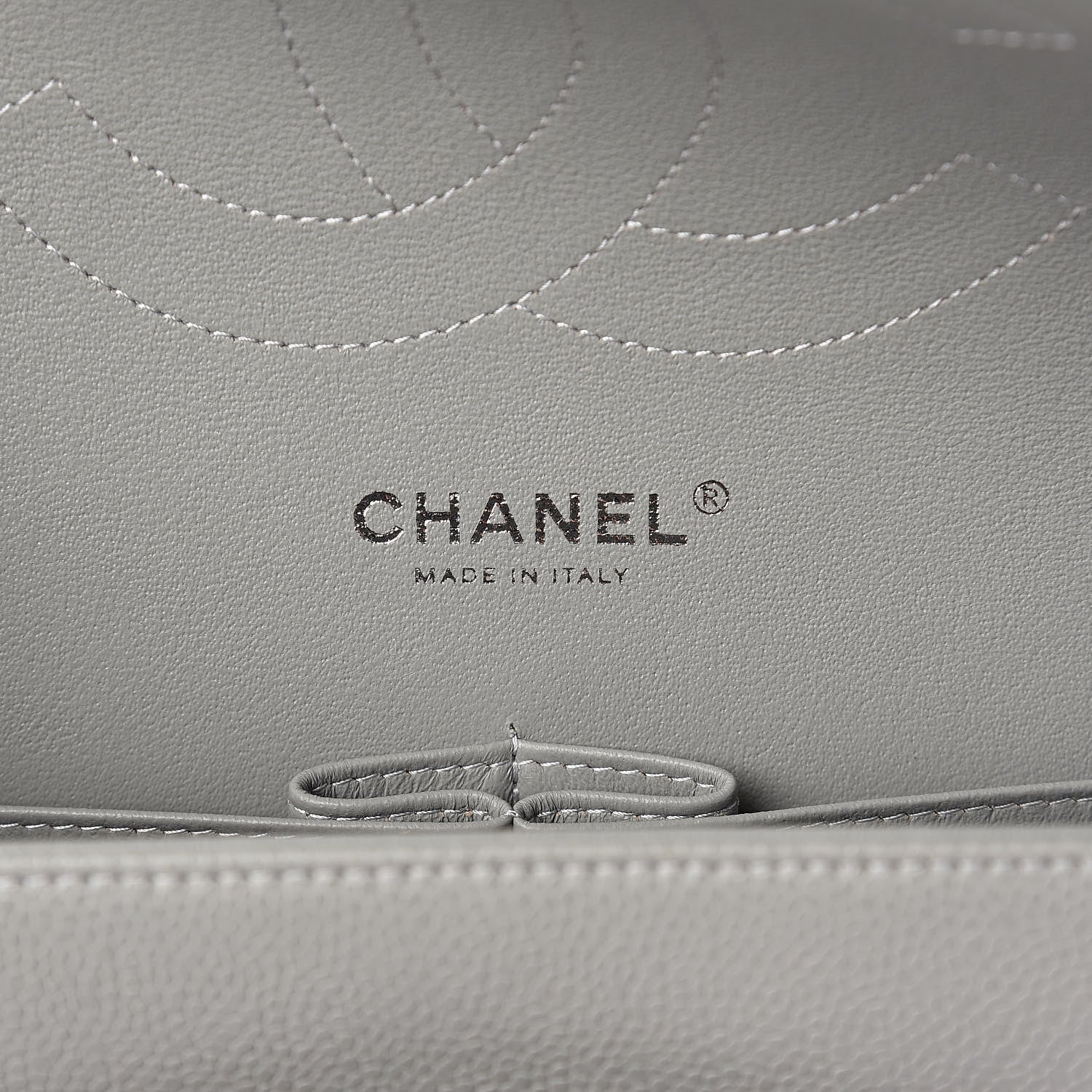 Chanel Caviar Quilted Jumbo Double Flap Light Grey 6 of 11