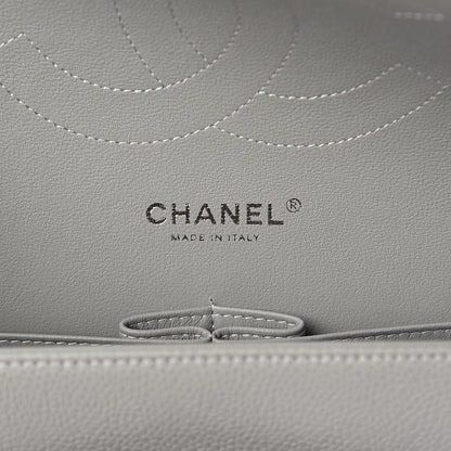 Chanel Caviar Quilted Jumbo Double Flap Light Grey 6 of 11