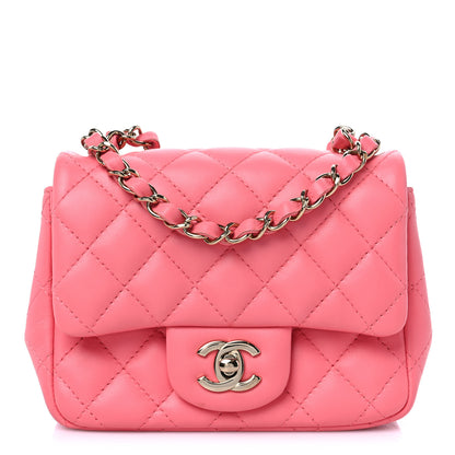 Chanel Lambskin Quilted Mini Square Flap Pink 1 of 7