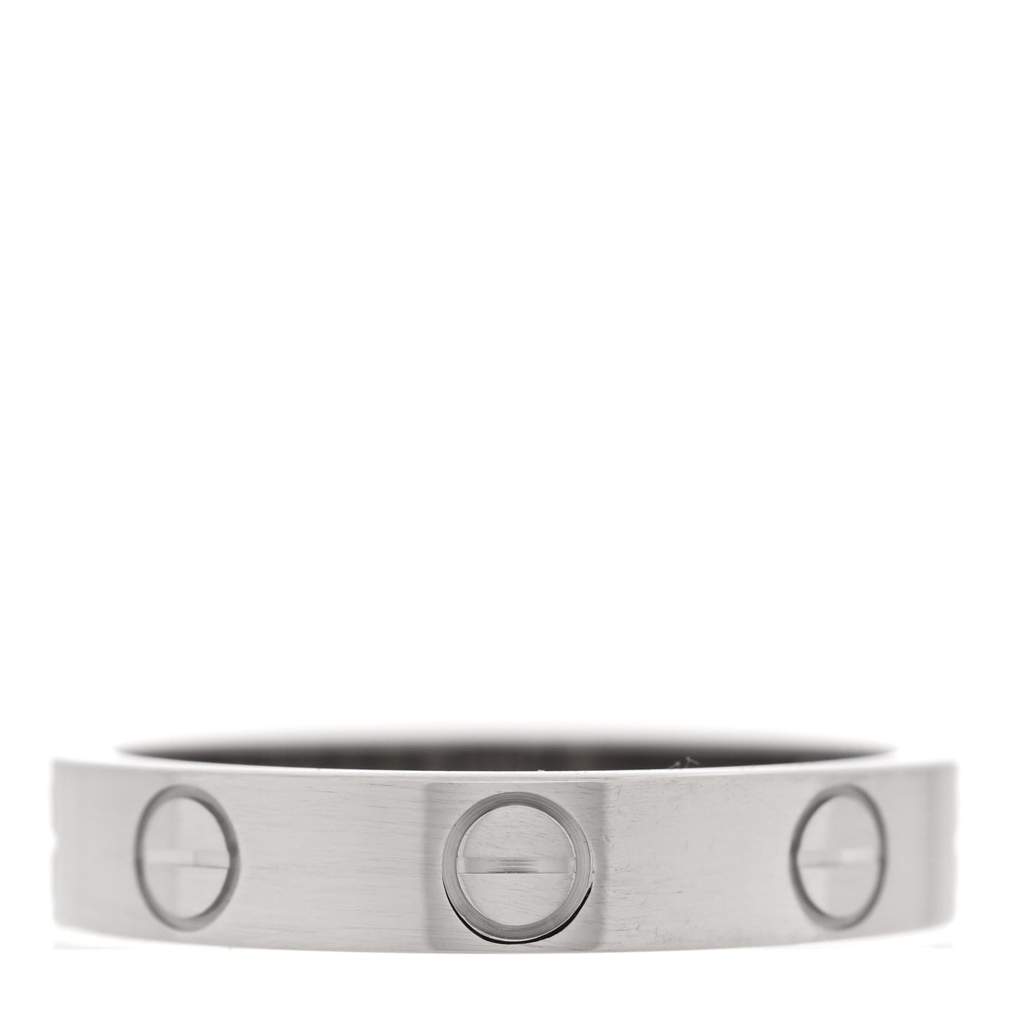 18K White Gold 3.5mm LOVE Wedding Band Ring 50 5.25