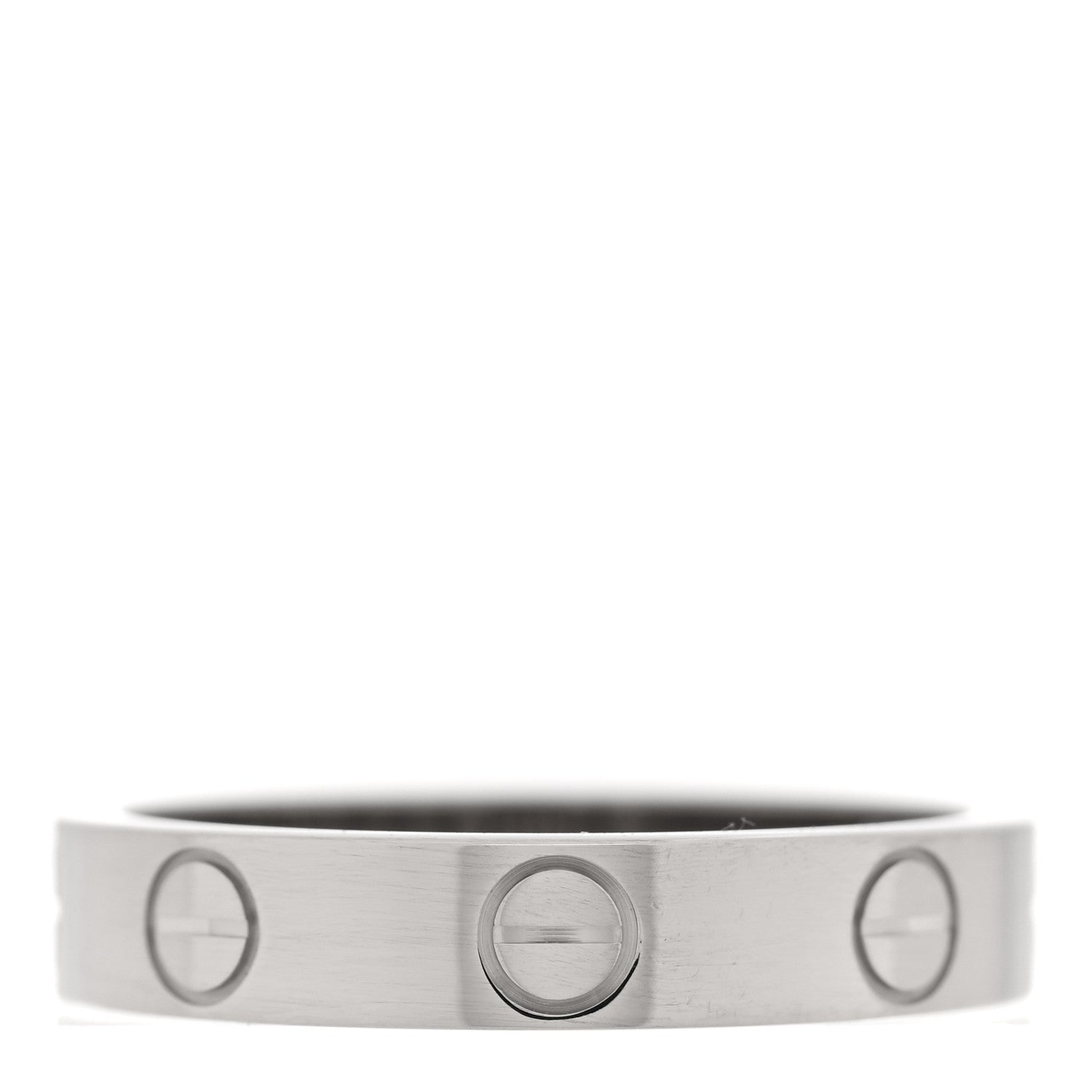 Cartier 18K White Gold 3.5mm LOVE Wedding Band Ring 50 5.25 1 of 5