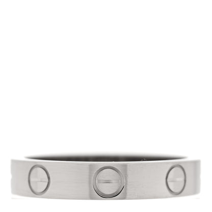 Cartier 18K White Gold 3.5mm LOVE Wedding Band Ring 50 5.25 1 of 5