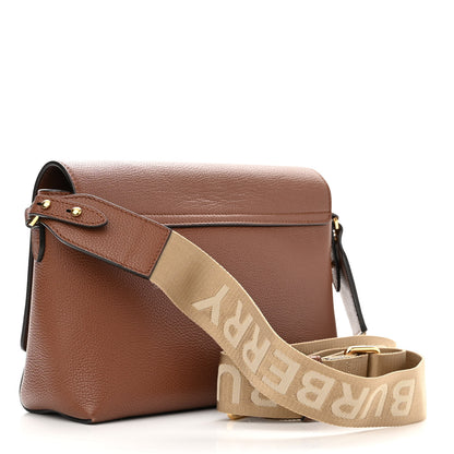 Burberry Calfskin Vintage Check Note Crossbody Bag Tan 3 of 13