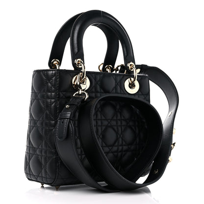 Christian Dior Lambskin Cannage Small My ABCDior Lady Dior Black 3 of 12