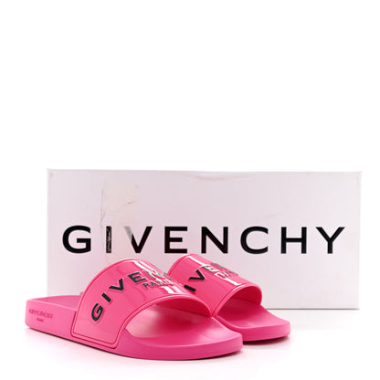Givenchy Rubber Womens Logo Womens Pool Slides 38 Sandals Pink 10 of 10
