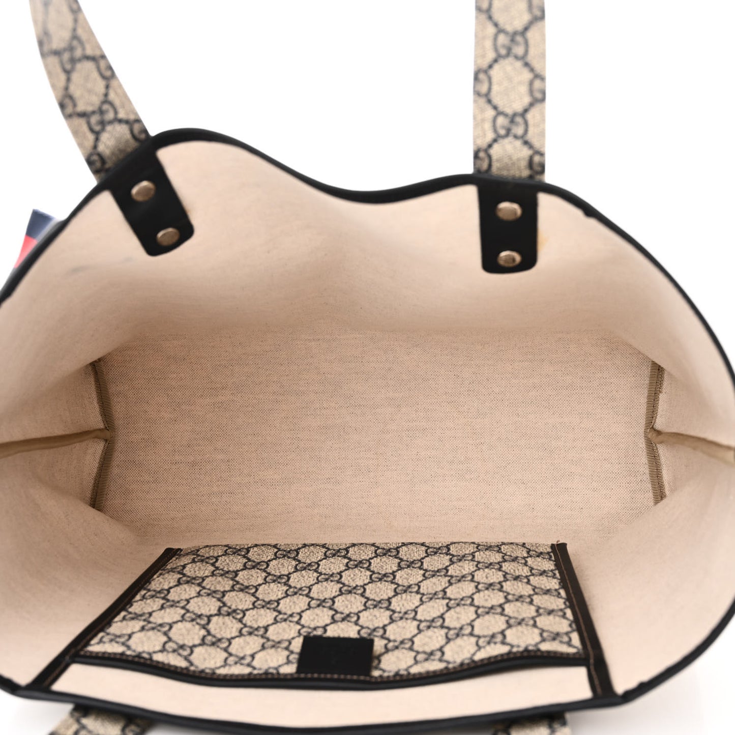 GG Plus Monogram Medium Signature Web Loop Tote Navy