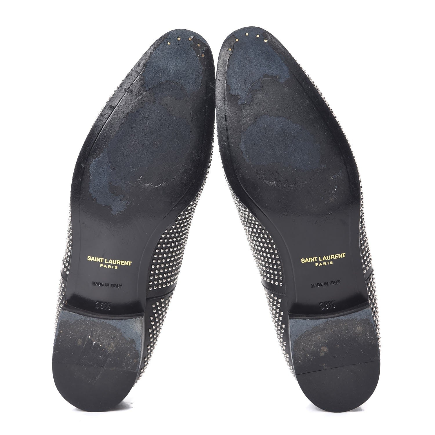 Saint Laurent Calfskin Metal Eyelet LuLu Richelieu Metal Eyelet Lace Up Oxfords 38.5 Black 7 of 14