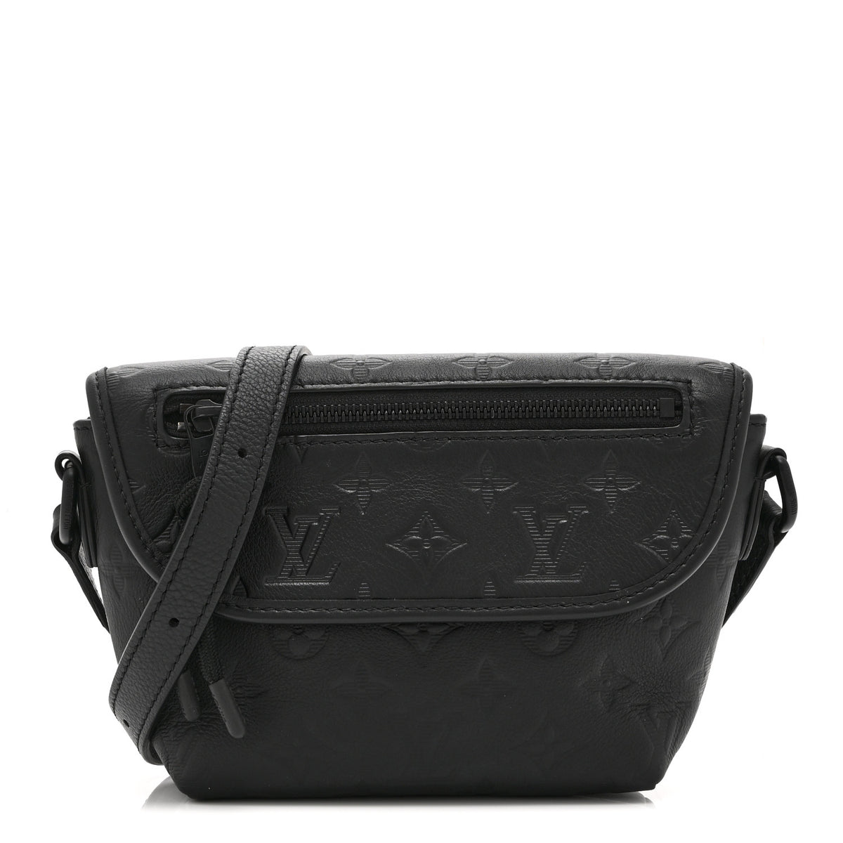 Calfskin Monogram Shadow Pulse Wearable Wallet Black