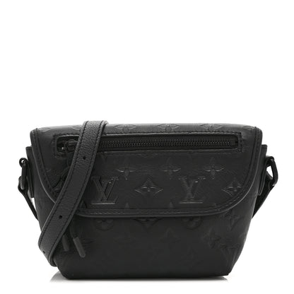 Louis Vuitton Calfskin Monogram Shadow Pulse Wearable Wallet Black 1 of 9