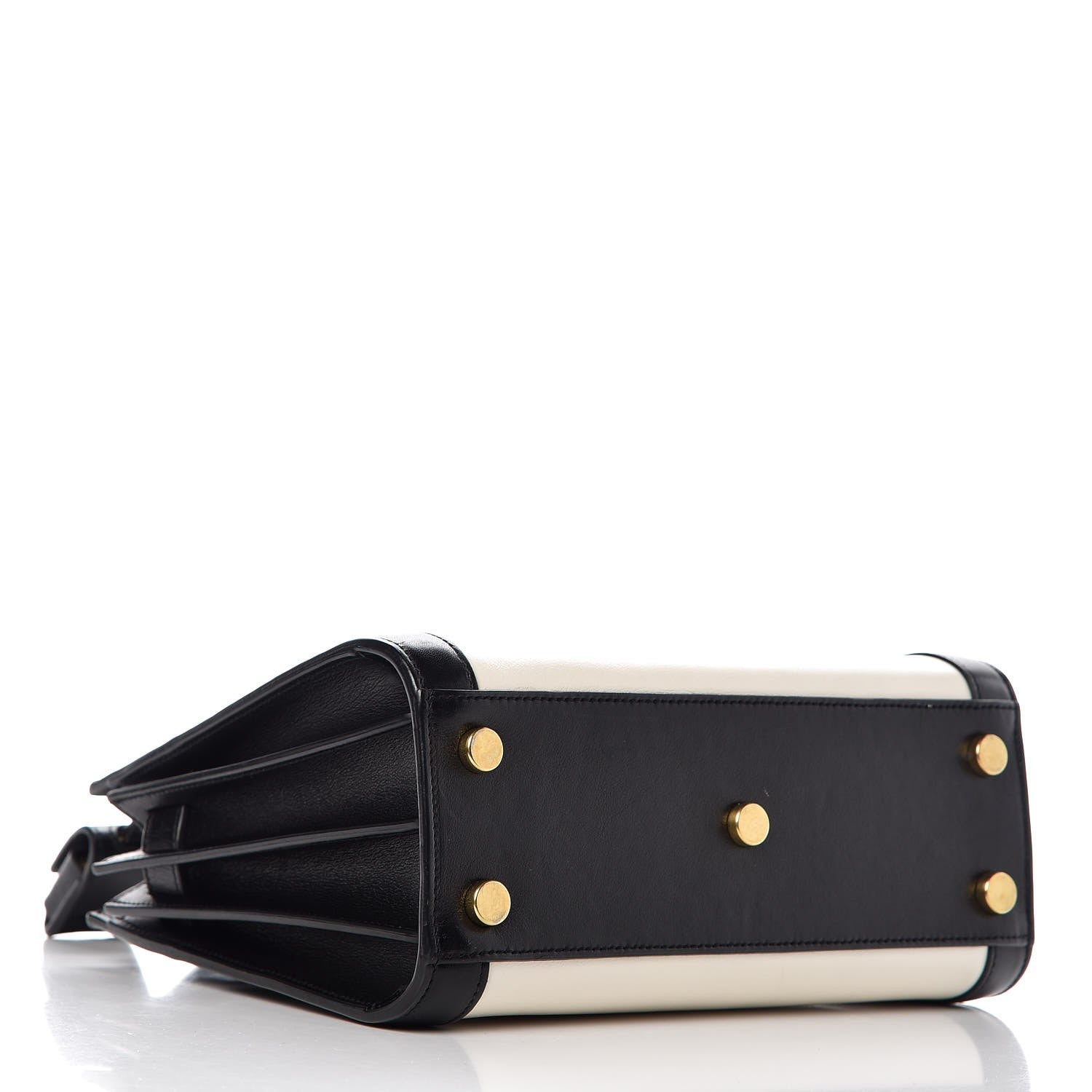 Saint Laurent Calfskin Bi-Color Nano Sac De Jour Porcellana Black 4 of 7