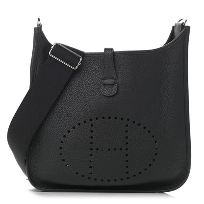 Hermes Taurillon Clemence Evelyne III PM Black 1 of 11