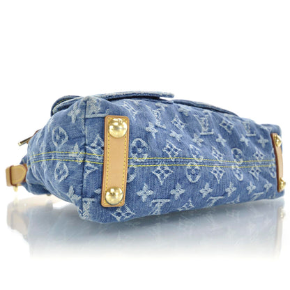 Louis Vuitton Monogram Denim Baggy PM Blue 4 of 9