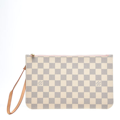 Louis Vuitton Damier Azur Neverfull MM GM Pochette Rose Ballerine 1 of 6