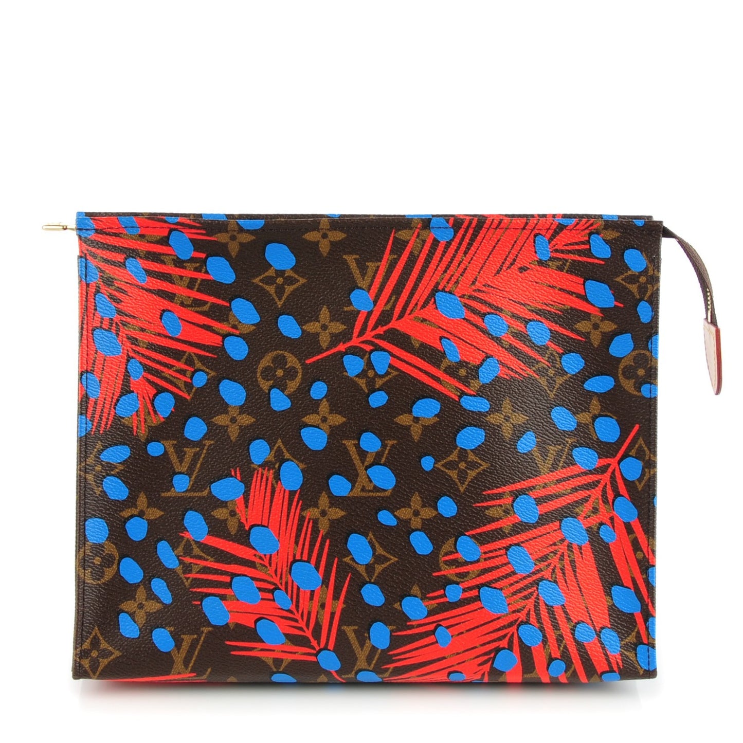 Monogram Jungle Dots Toiletry Pouch 26 Coquelicot Denim