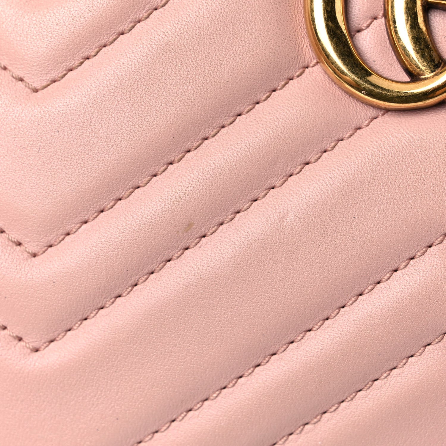 Gucci Calfskin Matelasse Mini GG Marmont Chain Shoulder Bag Perfect Pink 18 of 19