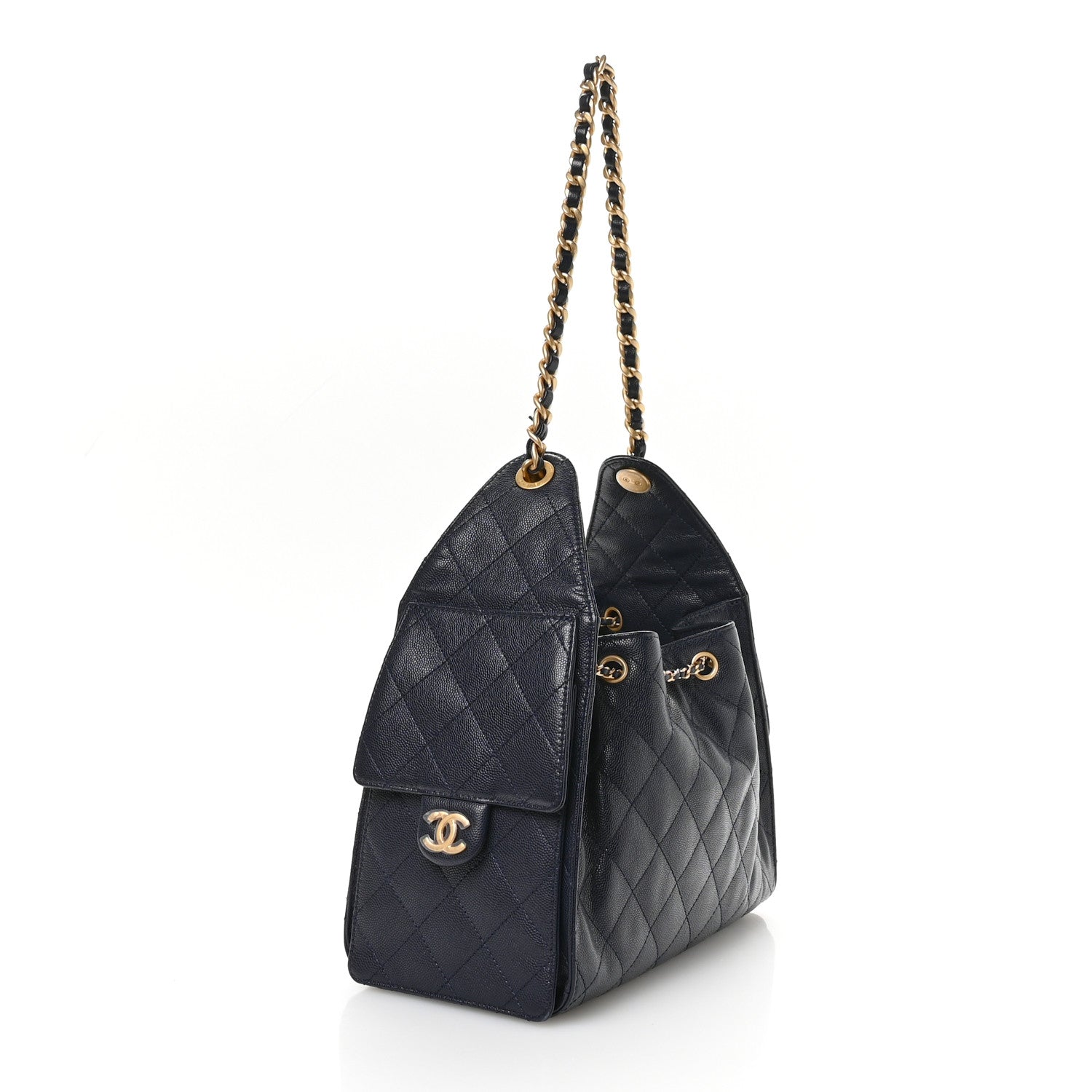 Chanel Caviar Quilted Small Chanel 25 Handbag Dark Navy 3 of 10