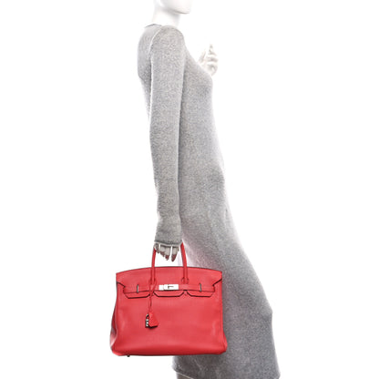 Hermes Taurillon Clemence Birkin 35 Bougainvillea 2 of 10
