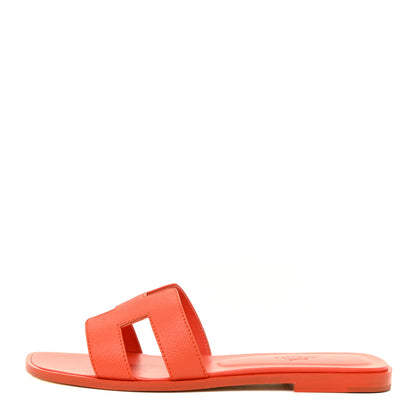 Hermes Epsom Oran Sandals 38 Orange Poppy 1 of 12