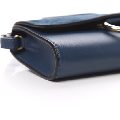 Chloe Suede Calfskin Mini Faye Shoulder Bag Majolica Blue 9 of 12