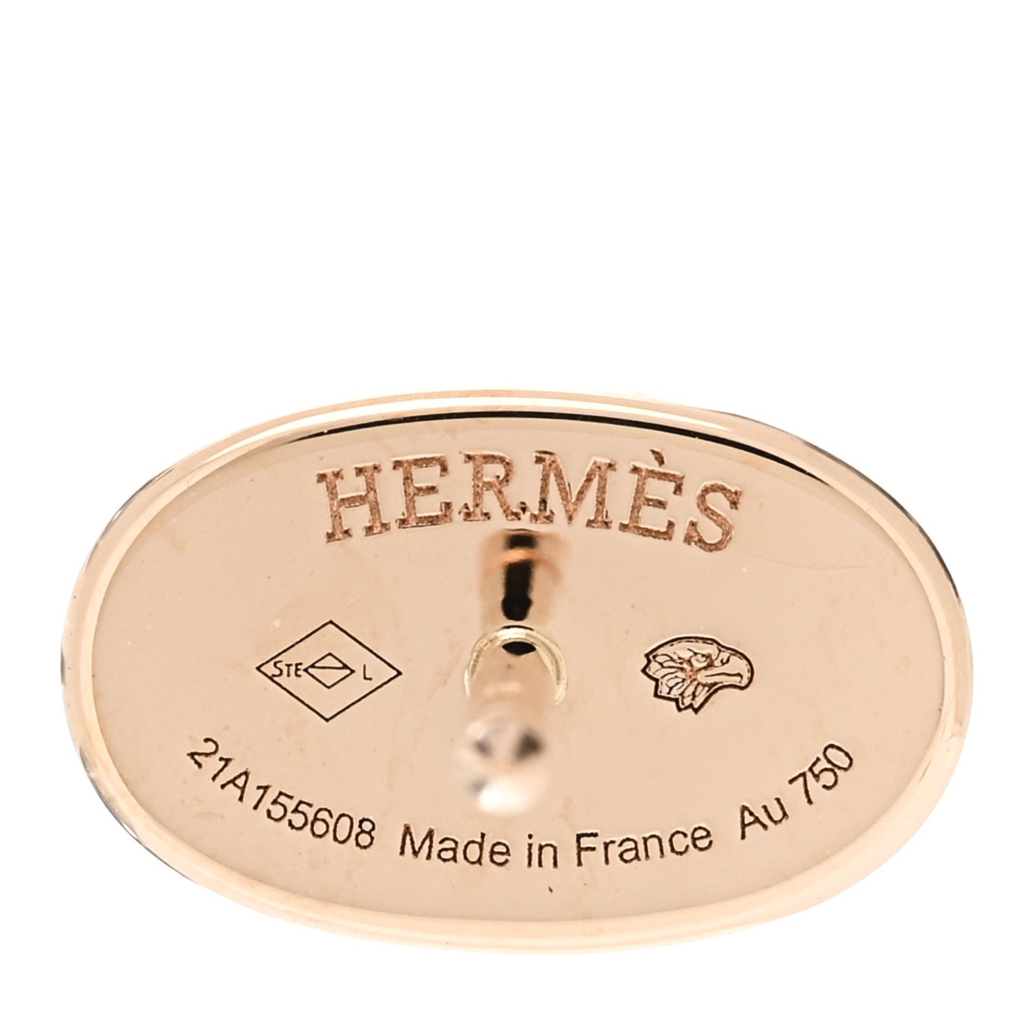 18K Rose Gold Diamond Chaine d'Ancre Contour Stud Earrings